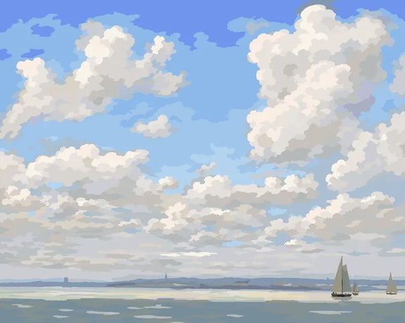 Seascape with Open Sky numeromaalaus - Eugene Boudin