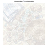 Thumbnail for Numeroitu kangas - Seashells and Sun Hat 50x50cm