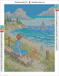 Thumbnail for Seaside Relaxation With Dog timanttimaalauksen liimapintainen canvas 30x40cm