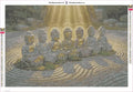 Thumbnail for Seven Buddhas timanttimaalauksen liimapintainen canvas 60x40cm