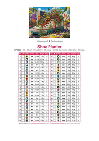 Thumbnail for Shoe Planter timanttimaalauksen värikartta – 48 DMC-väriä