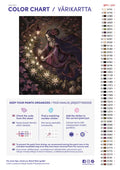 Thumbnail for Värikartta ja ohjeet - Skeleton Woman with Flowers 40x50cm