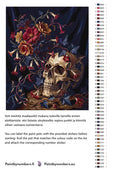 Thumbnail for Värikartta ja ohjeet - Skull with Flowers 40x50cm