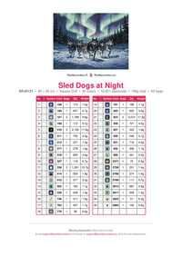 Thumbnail for Sled Dogs at Night timanttimaalauksen värikartta – 35 DMC-väriä
