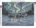 Thumbnail for Sled Dogs at Night timanttimaalauksen liimapintainen canvas 40x30cm