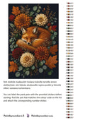Thumbnail for Värikartta ja ohjeet - Sleeping Fox and Flowers 40x60cm