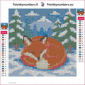 Thumbnail for Sleeping Fox timanttimaalauksen liimapintainen canvas 20x20cm