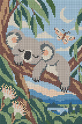 Thumbnail for Sleeping Koala in Blue Leaves, 20x30 cm timanttimaalaus – koko kuvion esikatselu ilman lähikuvaa