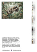 Thumbnail for Värikartta ja ohjeet - Sloth on Tree Branch 50x40cm