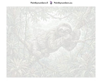 Thumbnail for Numeroitu kangas - Sloth on Tree Branch 50x40cm