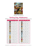Thumbnail for Smiling Dog, Wildflowers timanttimaalauksen värikartta – 28 DMC-väriä