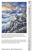 Thumbnail for Värikartta ja ohjeet - Snow Leopard on Cliff 40x50cm