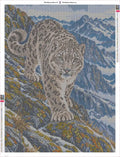 Thumbnail for Snow Leopard on the Lichen Ridge timanttimaalauksen liimapintainen canvas 60x80cm