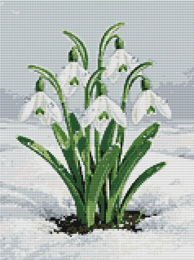 Timanttikuvio - Snowdrop Blossoms