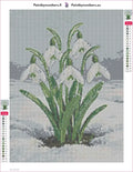 Thumbnail for Snowdrop Blossoms timanttimaalauksen liimapintainen canvas 30x40cm
