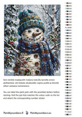 Thumbnail for Värikartta ja ohjeet - Snowman with Blue Scarf 40x50cm