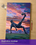 Thumbnail for Valmiin numeromaalauksen havainnekuva - Soccer Player Bicycle Kick 40x70cm