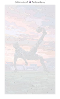 Thumbnail for Numeroitu kangas - Soccer Player Bicycle Kick 40x70cm