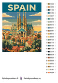 Thumbnail for Värikartta ja ohjeet - Spain Travel Poster 40x50cm