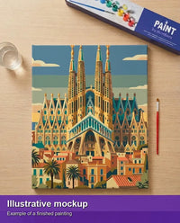 Thumbnail for Valmiin numeromaalauksen havainnekuva - Spain Travel Poster 40x50cm