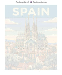 Thumbnail for Numeroitu kangas - Spain Travel Poster 40x50cm