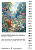 Thumbnail for Värikartta ja ohjeet - Squirrel in Flower Meadow 40x50cm