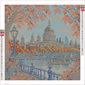 Thumbnail for St Pauls through Autumn Branches timanttimaalauksen liimapintainen canvas 40x40cm