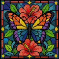 Thumbnail for Timanttikuvio - Stained Glass Butterfly