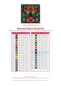 Thumbnail for Stained Glass Butterfly timanttimaalauksen värikartta – 29 DMC-väriä