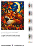Thumbnail for Numeromaalaus: Värikartta ja ohjeet - Stained Glass Fox 40x50cm