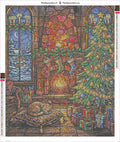 Thumbnail for Stained Glass Holiday timanttimaalauksen liimapintainen canvas 50x60cm