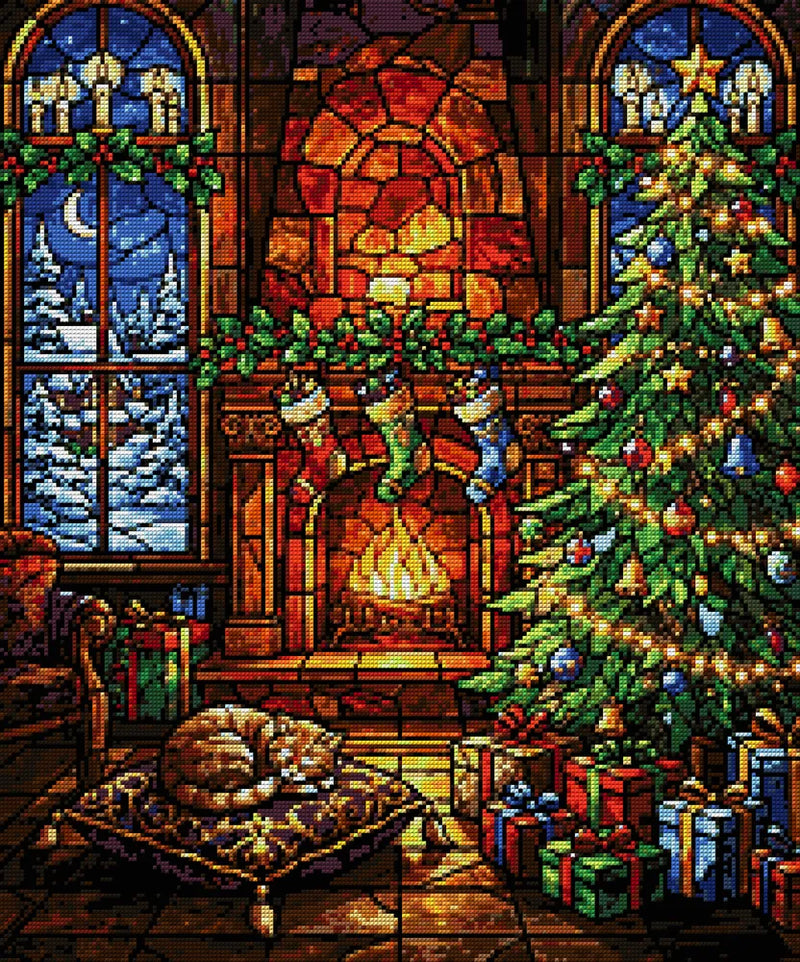 Timanttikuvio - Stained Glass Holiday