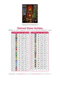 Thumbnail for Stained Glass Holiday timanttimaalauksen värikartta – 39 DMC-väriä