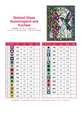 Thumbnail for Stained Glass Hummingbird and Fuchsia timanttimaalauksen värikartta – 27 DMC-väriä
