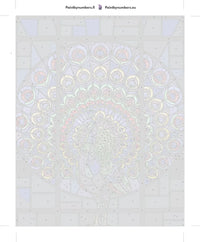 Thumbnail for Numeroitu kangas - Stained Glass Peacock 40x50cm