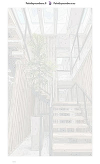 Thumbnail for Numeroitu kangas - Staircase with Potted Plant 40x70cm