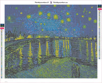 Thumbnail for starry timanttimaalauksen liimapintainen canvas 50x40cm