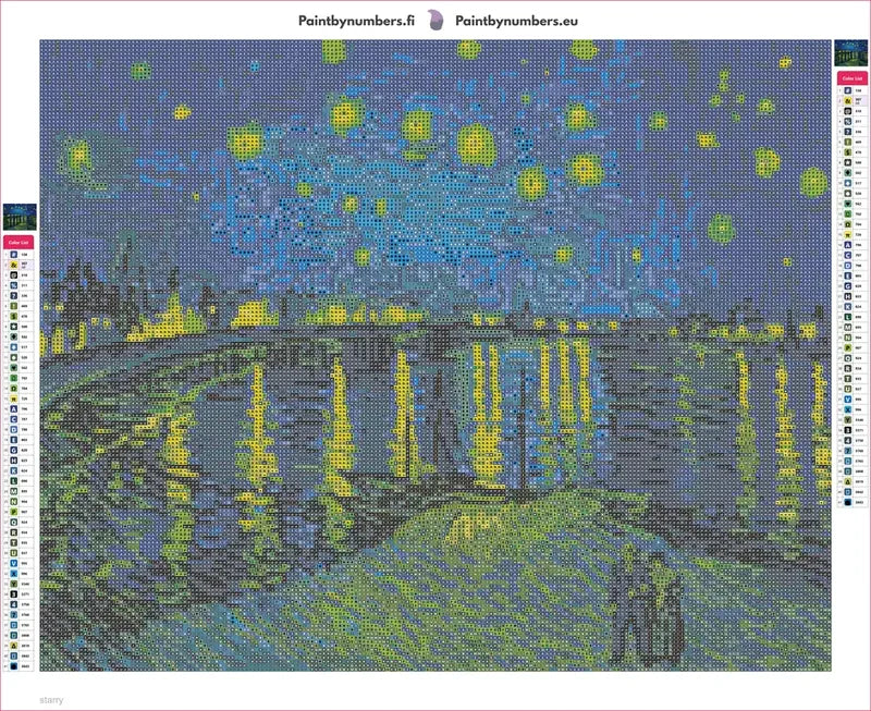 starry timanttimaalauksen liimapintainen canvas 50x40cm