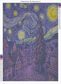 Thumbnail for Starry Night Tree timanttimaalauksen liimapintainen canvas 50x70cm