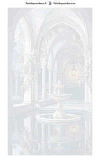 Thumbnail for Numeroitu kangas - Stone Fountain Courtyard 40x70cm