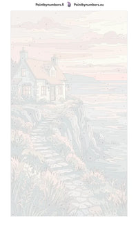 Thumbnail for Numeroitu kangas - Stone House by Sea 40x70cm