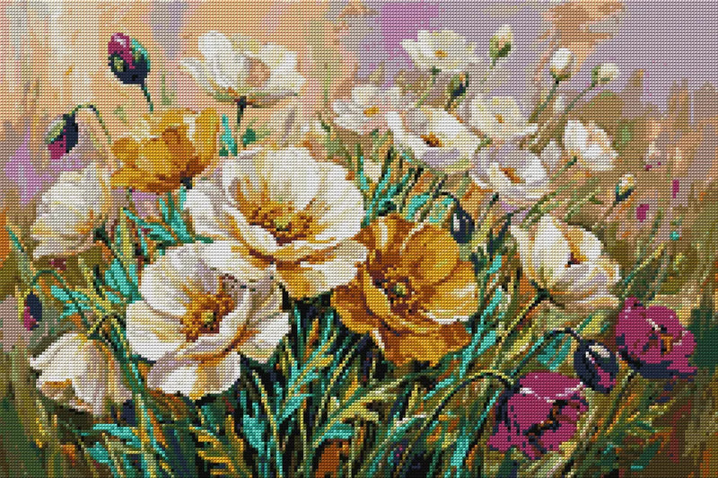 Timanttikuvio - Summer Poppies