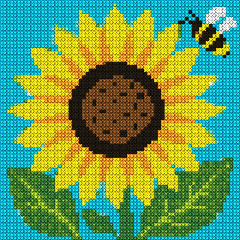 Timanttikuvio - Sunflower and Bee