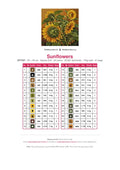 Thumbnail for Sunflowers timanttimaalauksen värikartta – 24 DMC-väriä