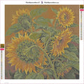 Thumbnail for Sunflowers timanttimaalauksen liimapintainen canvas 40x40cm