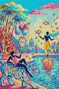 Thumbnail for Surreal Tropical Fantasy Scene, 40x60 cm timanttimaalaus – koko kuvion esikatselu ilman lähikuvaa