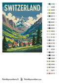 Thumbnail for Värikartta ja ohjeet - Switzerland Travel Poster 40x50cm