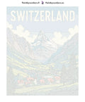 Thumbnail for Numeroitu kangas - Switzerland Travel Poster 40x50cm