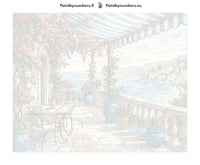 Thumbnail for Numeroitu kangas - Terrace with Sea View 50x40cm