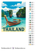 Thumbnail for Värikartta ja ohjeet - Thailand Travel Poster 40x50cm